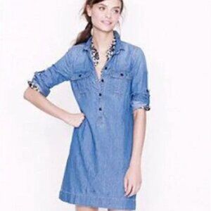 J. Crew Denim Shirt Mini Dress Women's Size XS Excellent VERY gently used condit
